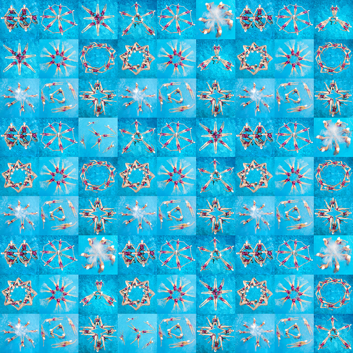 Total 81 Panel Swimmers Kaleidoscope